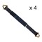Tie 4 Safe 2 x 18 Axle Straps w/ Sleeve and D Rings, WLL- 3,333 lb, PK4 RT41A-18M18-BLK-C-4 - alternate 1